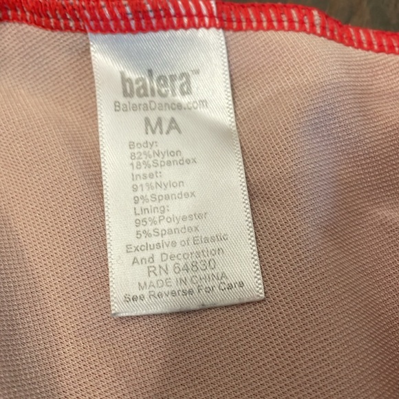 Red Leotard, adult med zippered back - Picture 4 of 4
